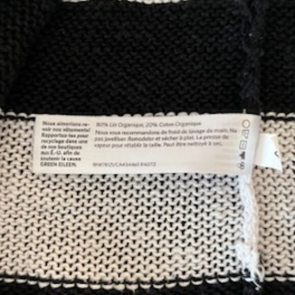 Eileen Fisher Lightweight Striped Linen Blend Sweater Large - Picture 8 of 8